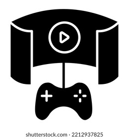 Modern design icon of VR gaming