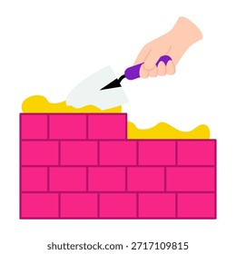 Icono de diseño moderno de construcción de paredes 