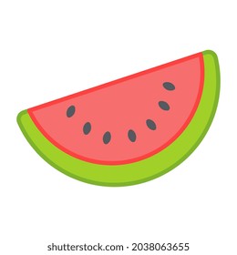 A modern design icon of watermelon slice