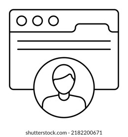 Modernes Design-Symbol für Webkonto