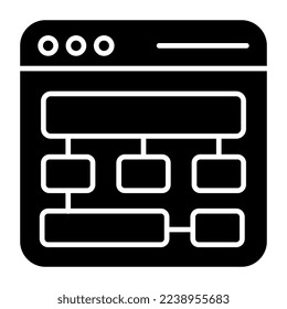 Icono de diseño moderno de la jerarquía web 