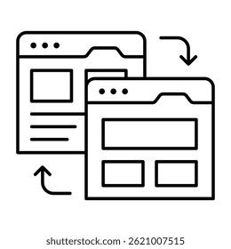 Modern design icon of web layout