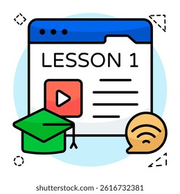 Modern design icon of web lesson