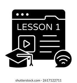 Modern design icon of web lesson