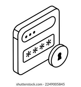 Modern design icon of web password 