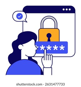 Modern design icon of web password