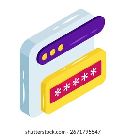 Icono de diseño moderno de Contraseña de Web