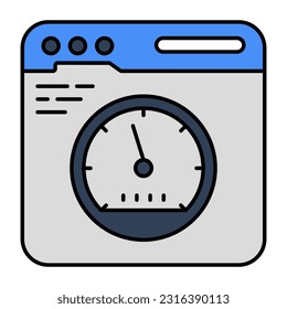 Modernes Design-Symbol für die Optimierung der Webgeschwindigkeit 