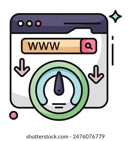 Modern design icon of web speed optimization