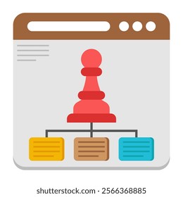 Modern design icon of web strategy network