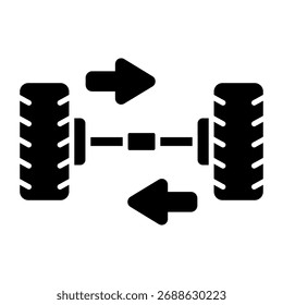 Modern design icon of wheel alignment 