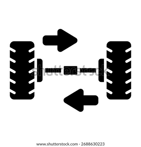 Modern design icon of wheel alignment 