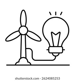 Modern design icon of windmill idea
