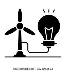 Modern design icon of windmill idea