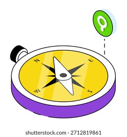 Modern design icon of windrose 