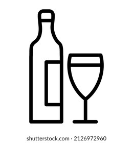 Modern design icon of wine bottle

