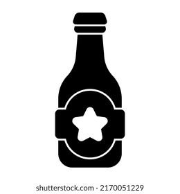 Modern design icon of wine bottle