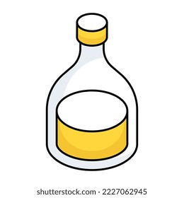 Modern design icon of wine bottle