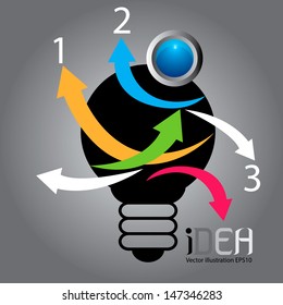 Modern Design ideas template / light bulb idea vector illustration 