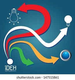 Modern Design ideas template / light bulb idea vector illustration 