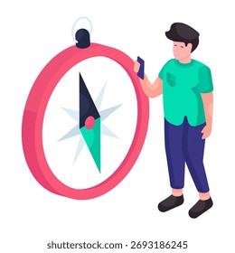 Ilustración de diseño moderno de brújula 