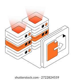 Ilustración de diseño moderno de transferencia de datos