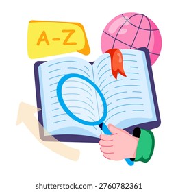 Modern design illustration of dictionary 