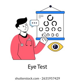 Ilustración de diseño moderno de prueba ocular