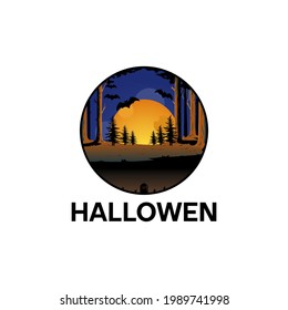 modern design illustration for hallowen event