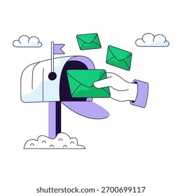 Modern design illustration of letterbox