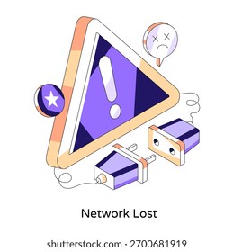 Modern design illustration of network lost