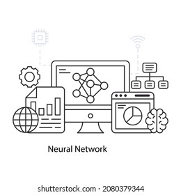 Modern design illustration of network technology