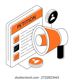 Modern design illustration of petition