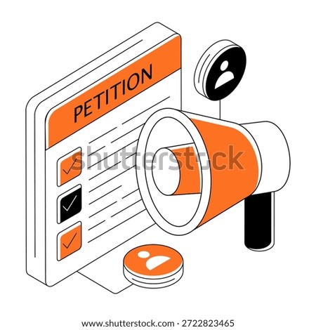Modern design illustration of petition
