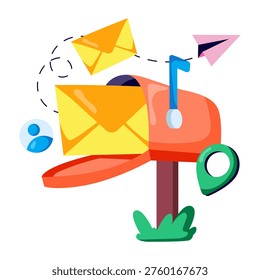 Modern design illustration of post letter 