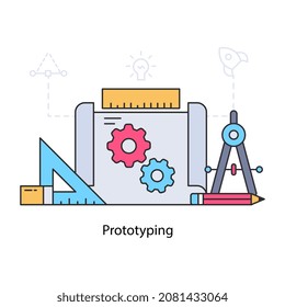 Modern design illustration of prototyping