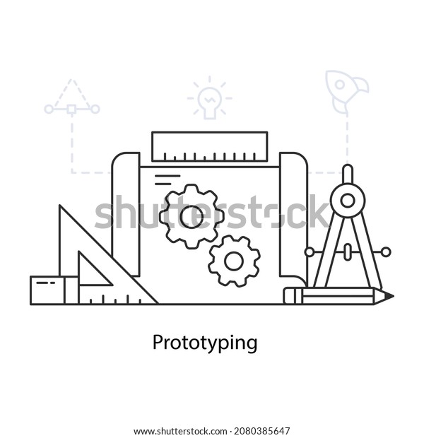 Modern design
illustration of
prototyping