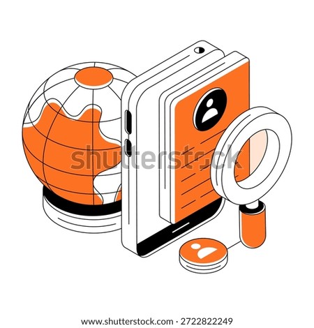 Modern design illustration of search candidate