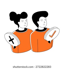 Ilustración de diseño moderno del candidato seleccionado