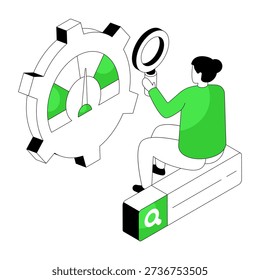 Modern design illustration of speed optimization 