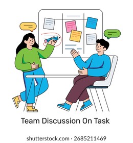 Modern design illustration of task board