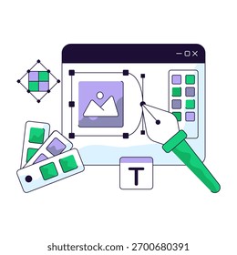 Ilustración de diseño moderno de diseño de Web