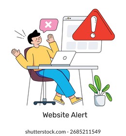 Ilustración de diseño moderno de error de Web