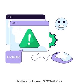 Ilustración de diseño moderno de error de Web