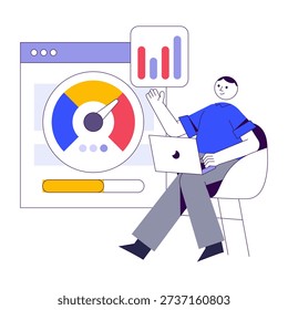 Modern design illustration of web speed optimization 