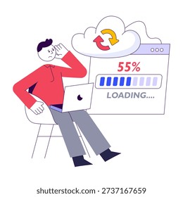 Modern design illustration of web speed optimization 
