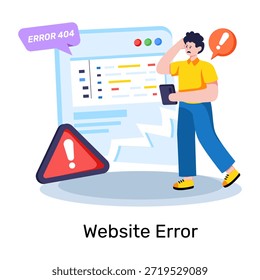 Moderne Entwurfsdarstellung des Website-Fehlers