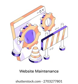 Ilustración de diseño moderno de mantenimiento de Sitio web
