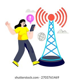 Modern design illustration of wireless network