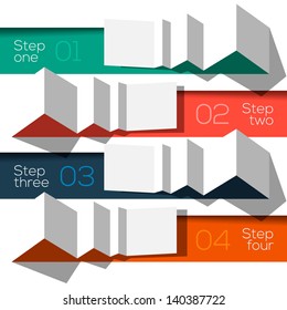 Modern design info graphic template origami styled, vector Eps10 illustration.